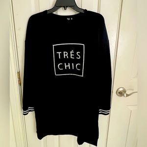 Black long sleeve sweater dress